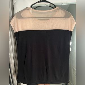 Atko Stocking Mesh and Black Scoop Neck Sleeveless Top Size XS